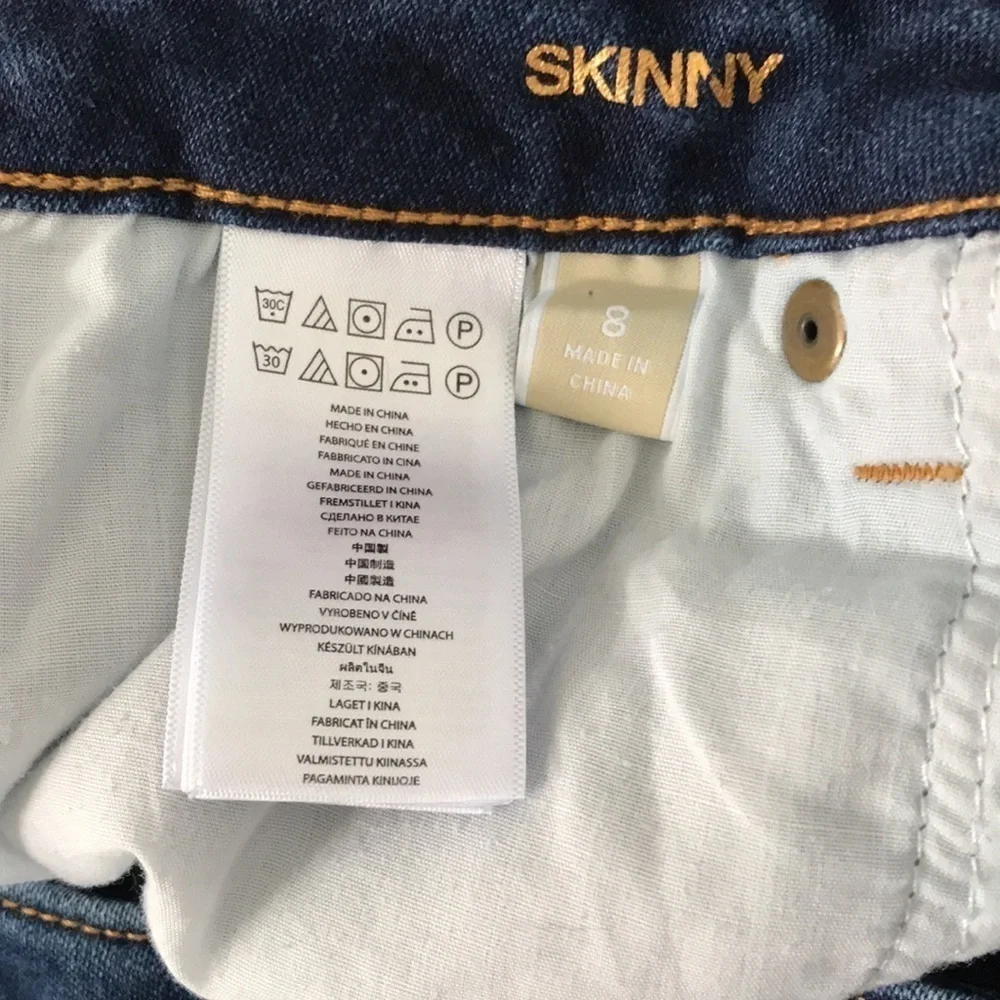 MICHAEL KORS Blue Cotton Blend Capris Jeans Size 8